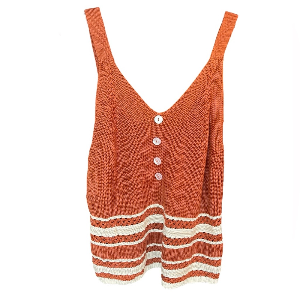 NWT JM Sportswear Tropic Tango Picante Sweater Tank Size XL.